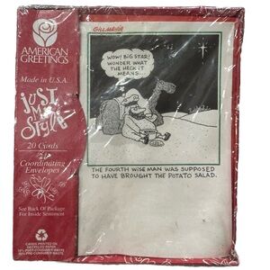 American Greetings Just My Style 4th Wise Man Christmas Cards Funny Vtg Sealed